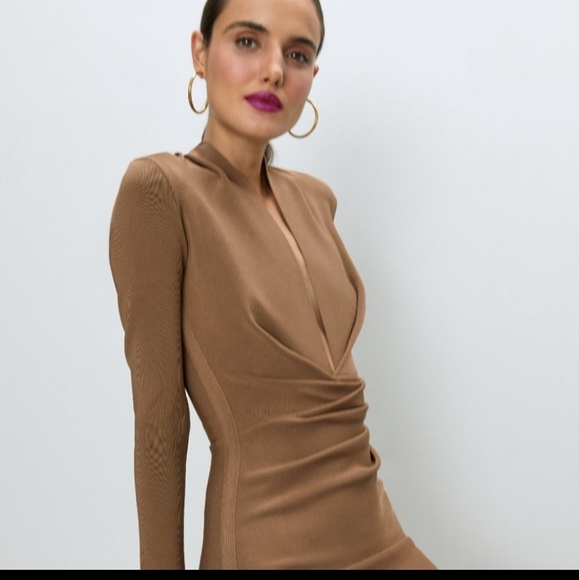 Babaton Dresses & Skirts - Babaton Camel Colour Dress